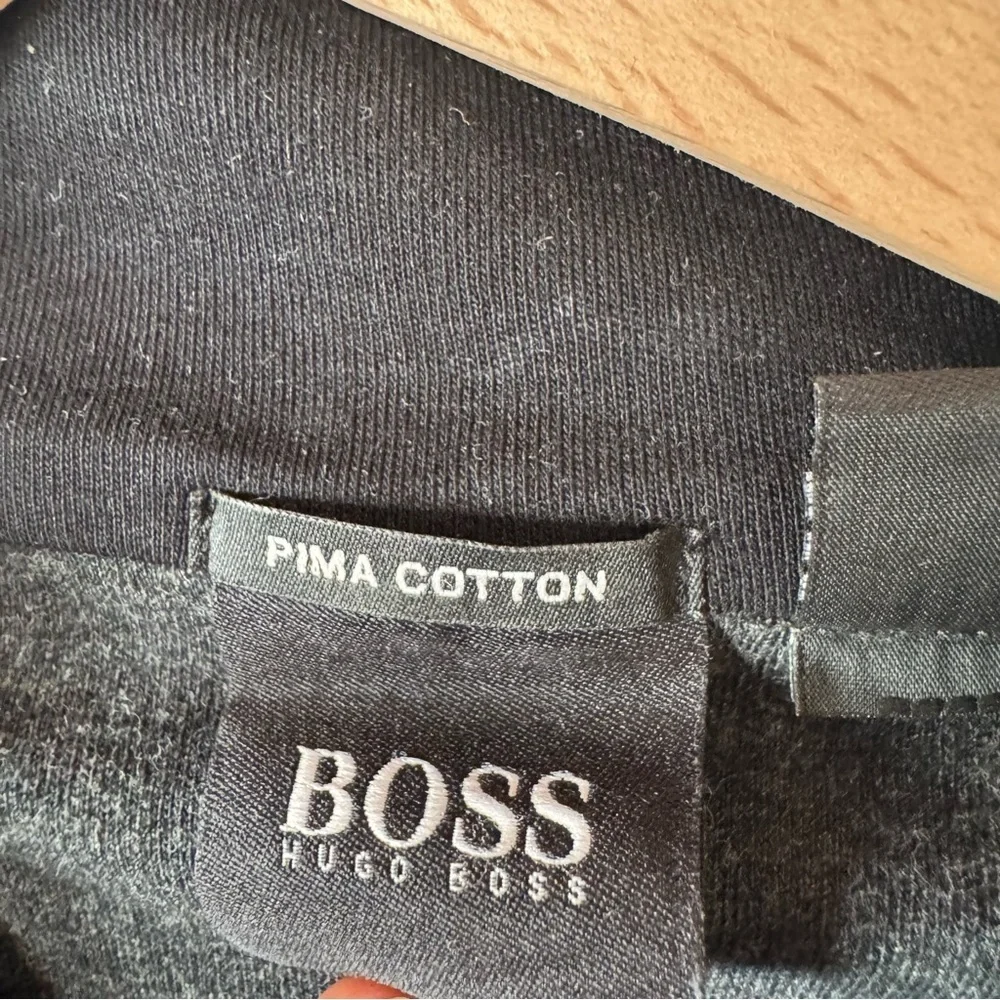 Hugo Boss 1/4 Zip Pullover Sweatshirt Pima Cotton L - Picture 3 of 4